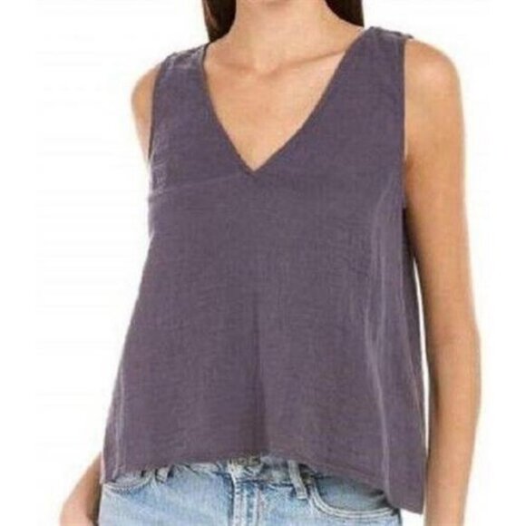 Calme Tops - NWT Calme S Double V-Neck Cotton Drape Tank 117061